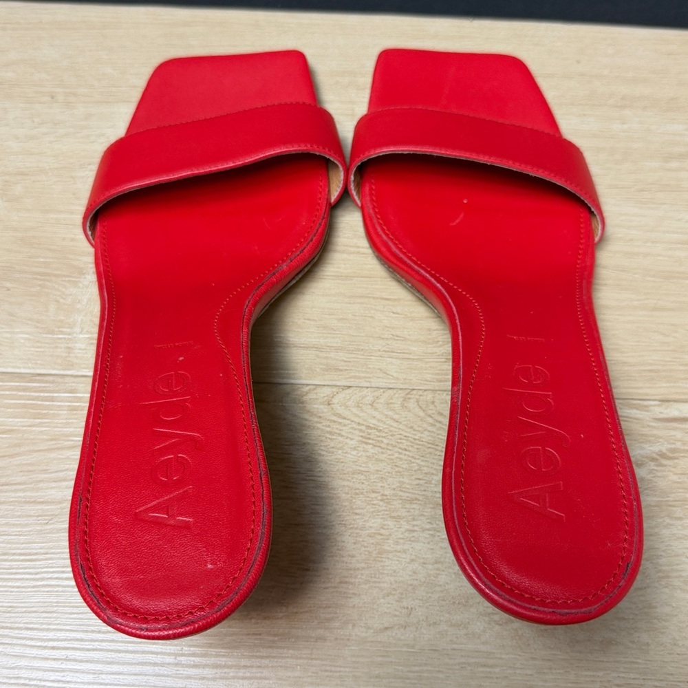 Aeyde Ilvy Leather Mules red - Picture 8 of 9